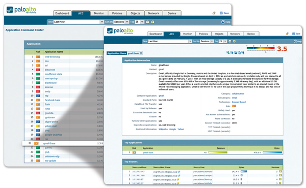 Application Visibility: View application activity in a clear, easy-to-read format. Add and remove filters to learn more about the application, its functions and who is using them.